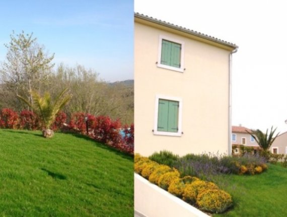 Gardens of Istrian villas in Baredine